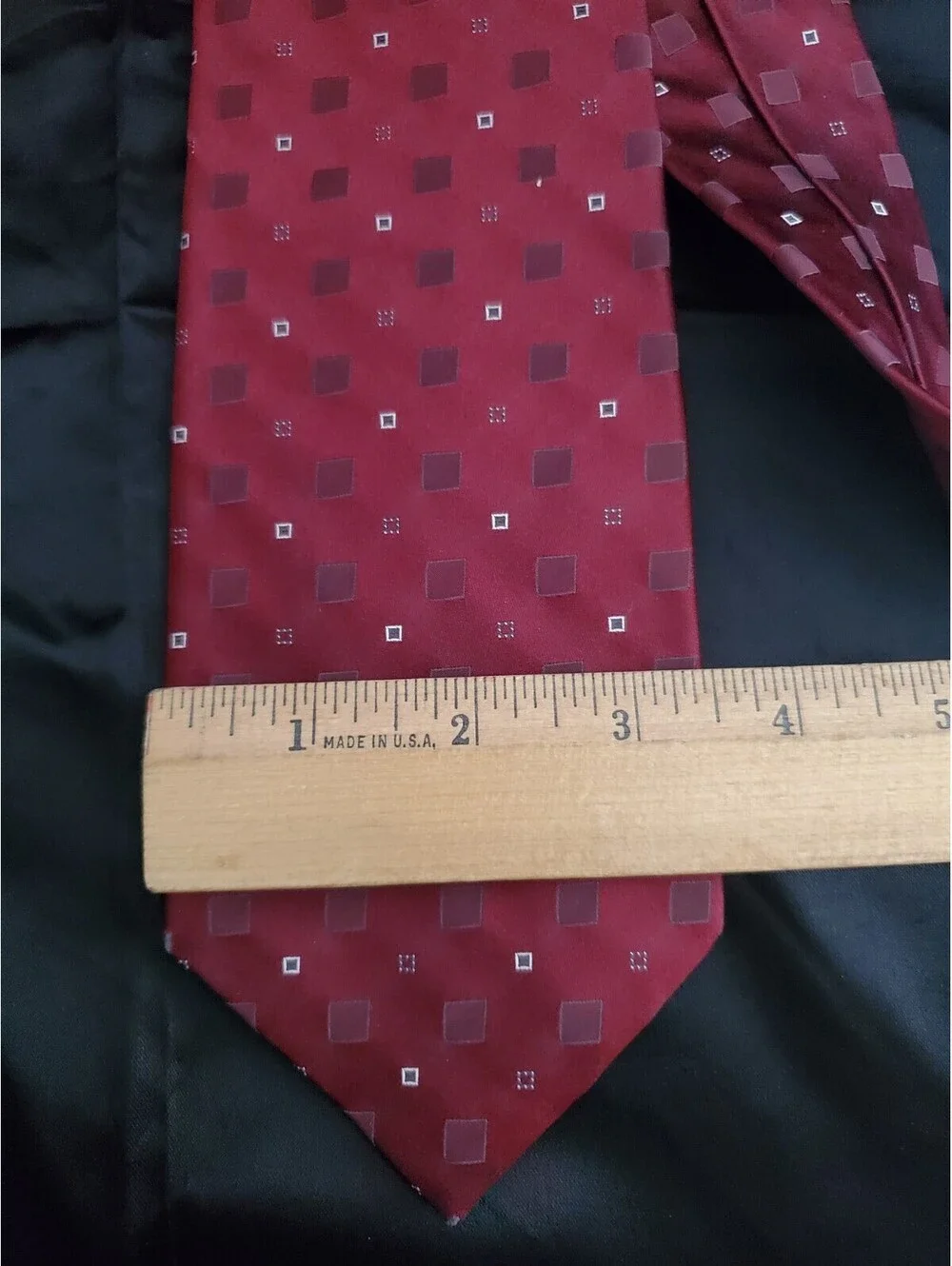 DKNY Red Squares Tie